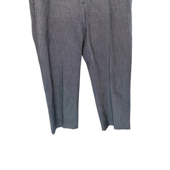 J.Crew Gray White Work Heavy Chambray Patio Straight‎ Leg Dress Pant Size 10 - Picture 4 of 12